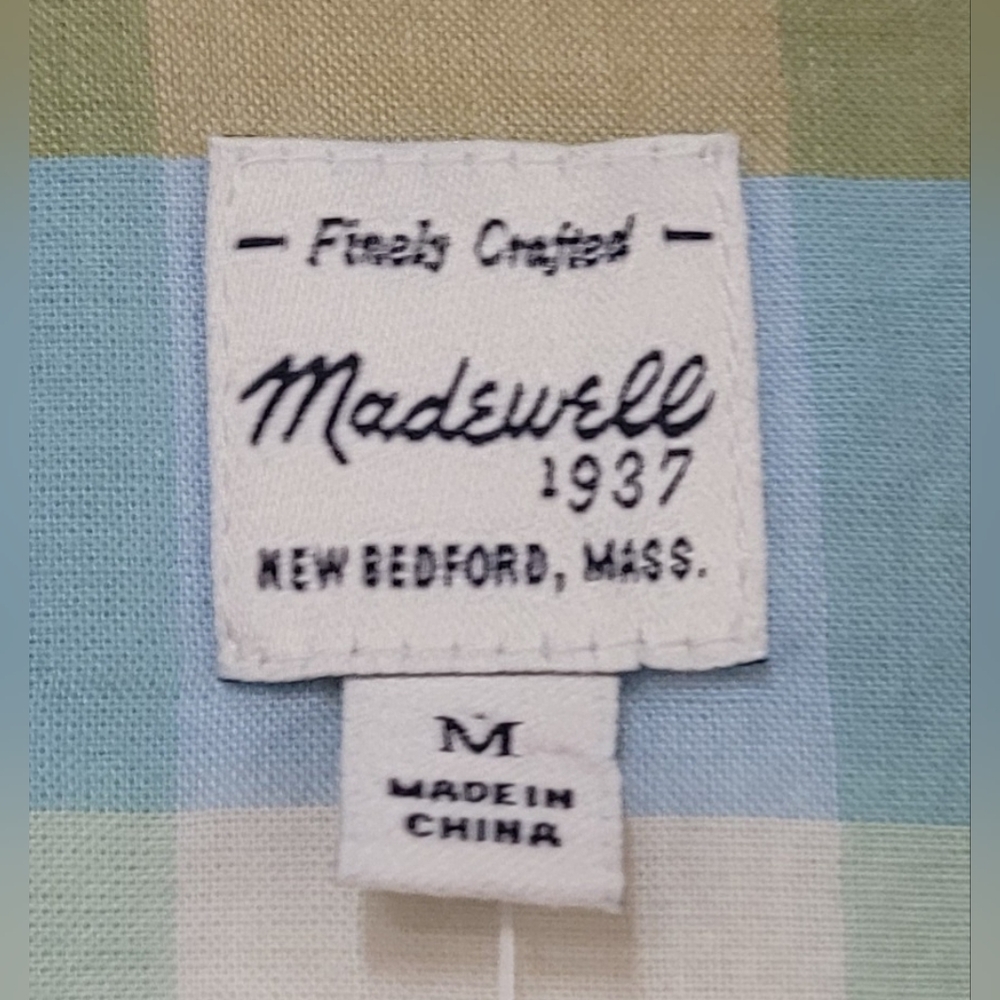 ✋️look...NWT...MadeWell Multi-Color Plaid Shirt, Womens Size M - Picture 4 of 6
